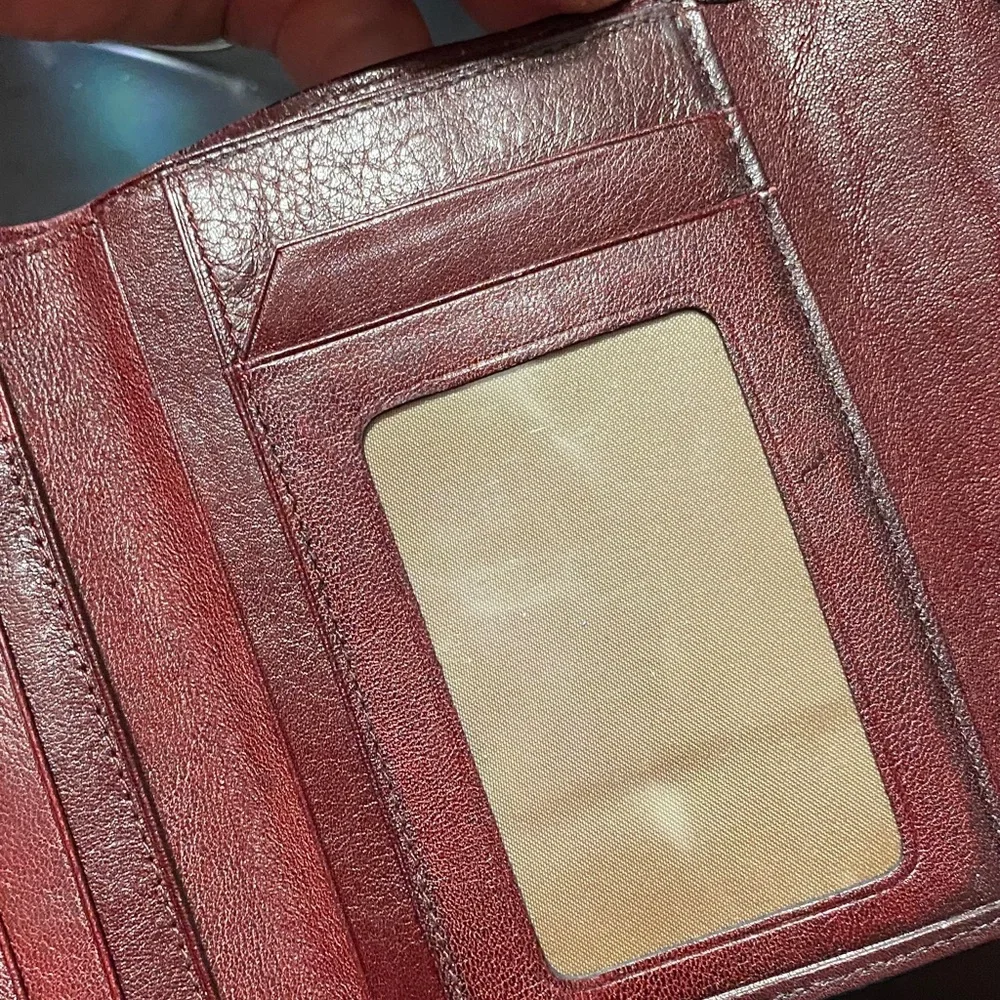 Vintage Small Burgundy Leather Wallet